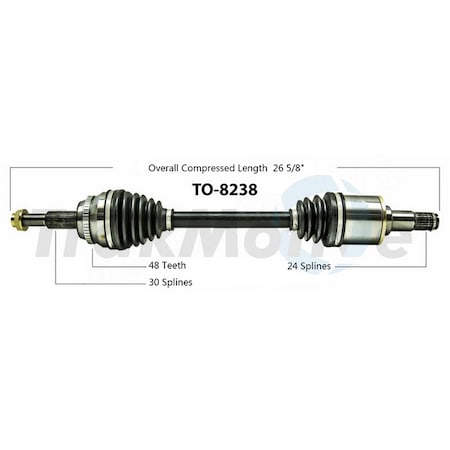 Surtrack Axle Cv Axle Shaft, To-8238 TO-8238